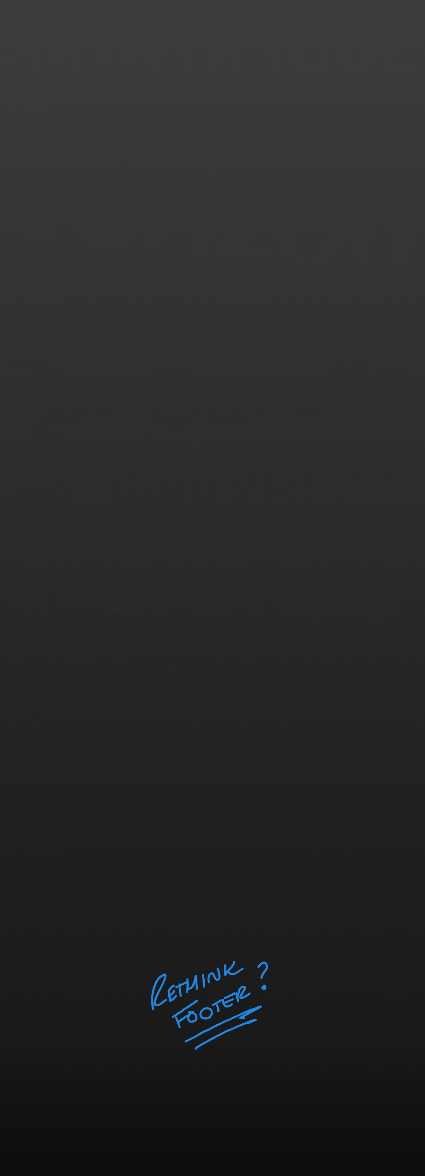 logos of companies Bryan has worked for. From top to bottom: Skin Clique, Financial Peace University, Verizon, C.H. Robinson, Gazelle, EveryDollar, ClearC2, Soles4Souls, Calvary Chapel Bible College, Lakeshore City Church, and The City of Corona