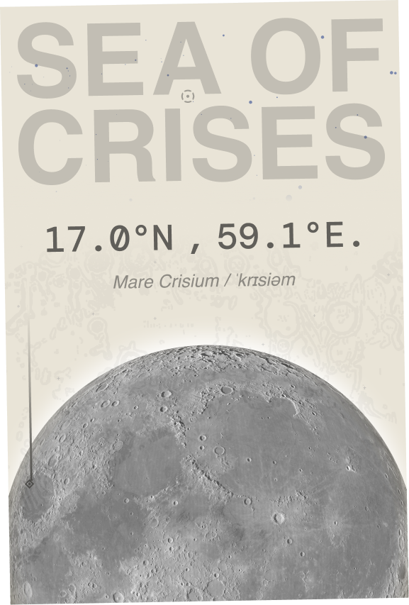 Sea of Crises moon poster design
